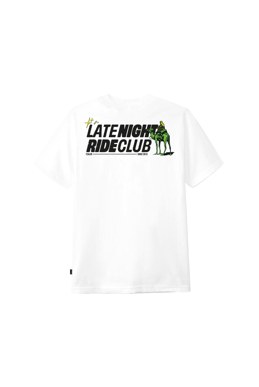 Late night Ride Club Silk Raod Camel Tealer, Tee White