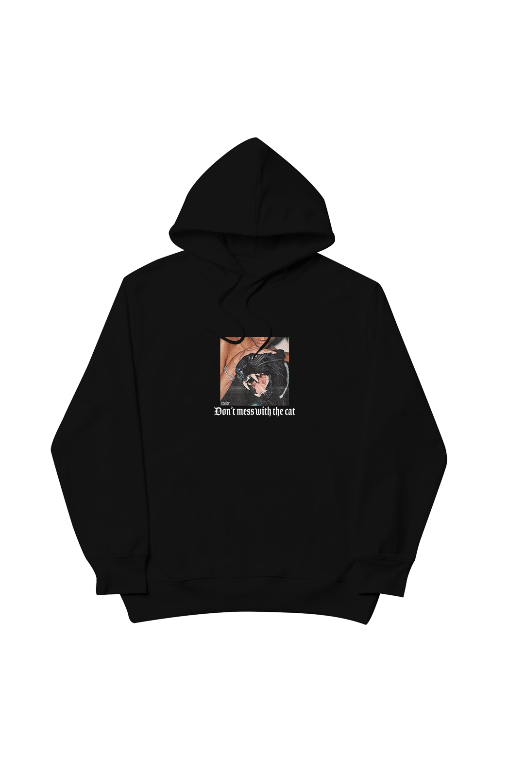 Dont mess with cat trash punk Tealer, Hoodie Black