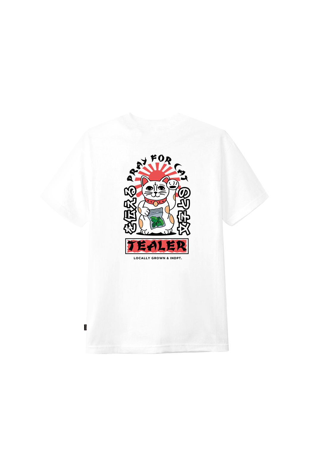 Tealer Pray for Cat, Tee White